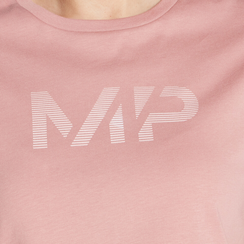 MP Women's Gradient Line Graphic Crop T-shirt- Pink