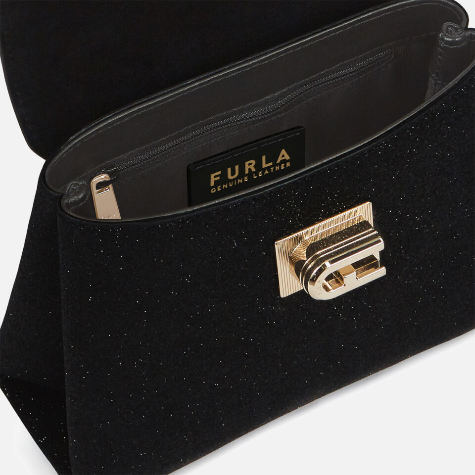 Furla Women's 1927 Mini Top Handle Microglitter - Black