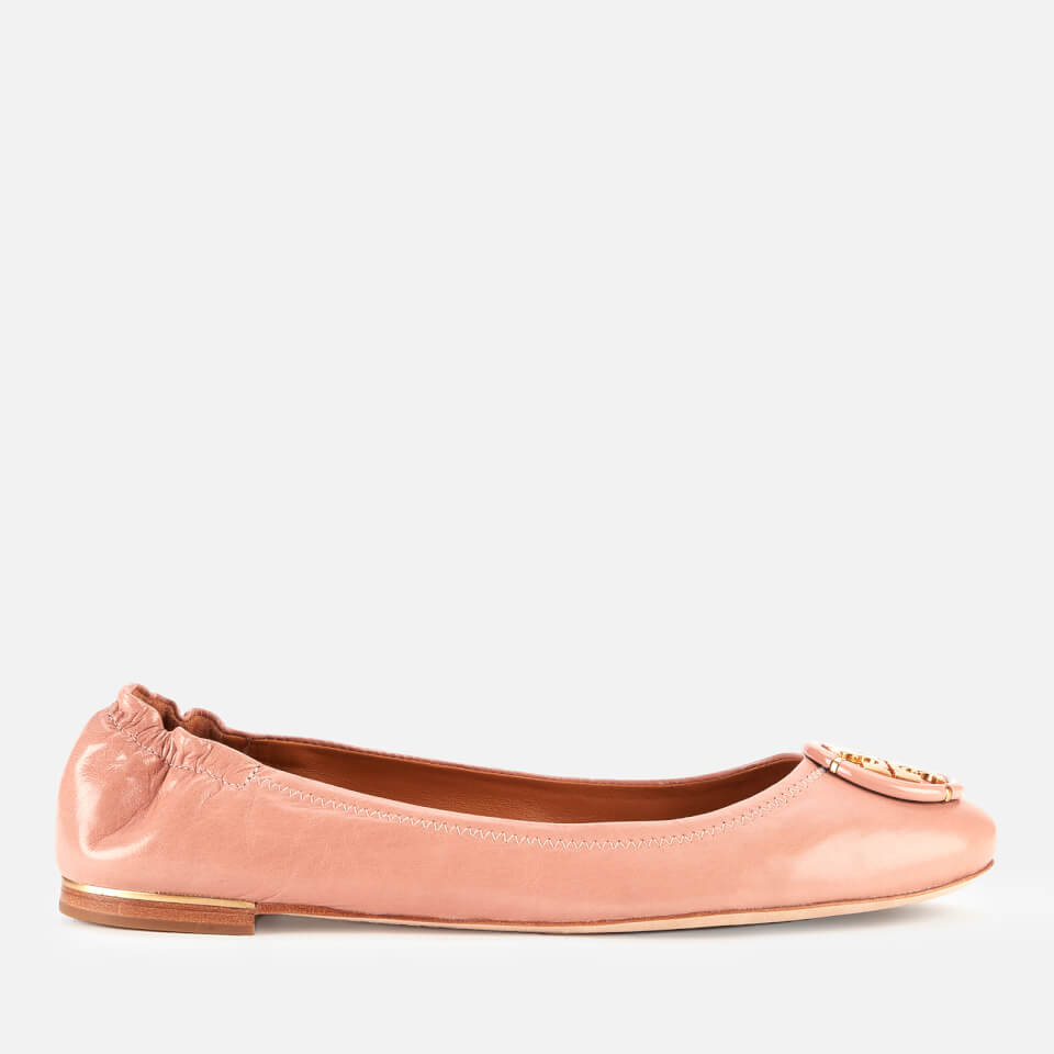 Tory Burch Women's Minnie Multi Logo Leather Ballet Flats - Pink Moon |  FREE UK Delivery | Allsole