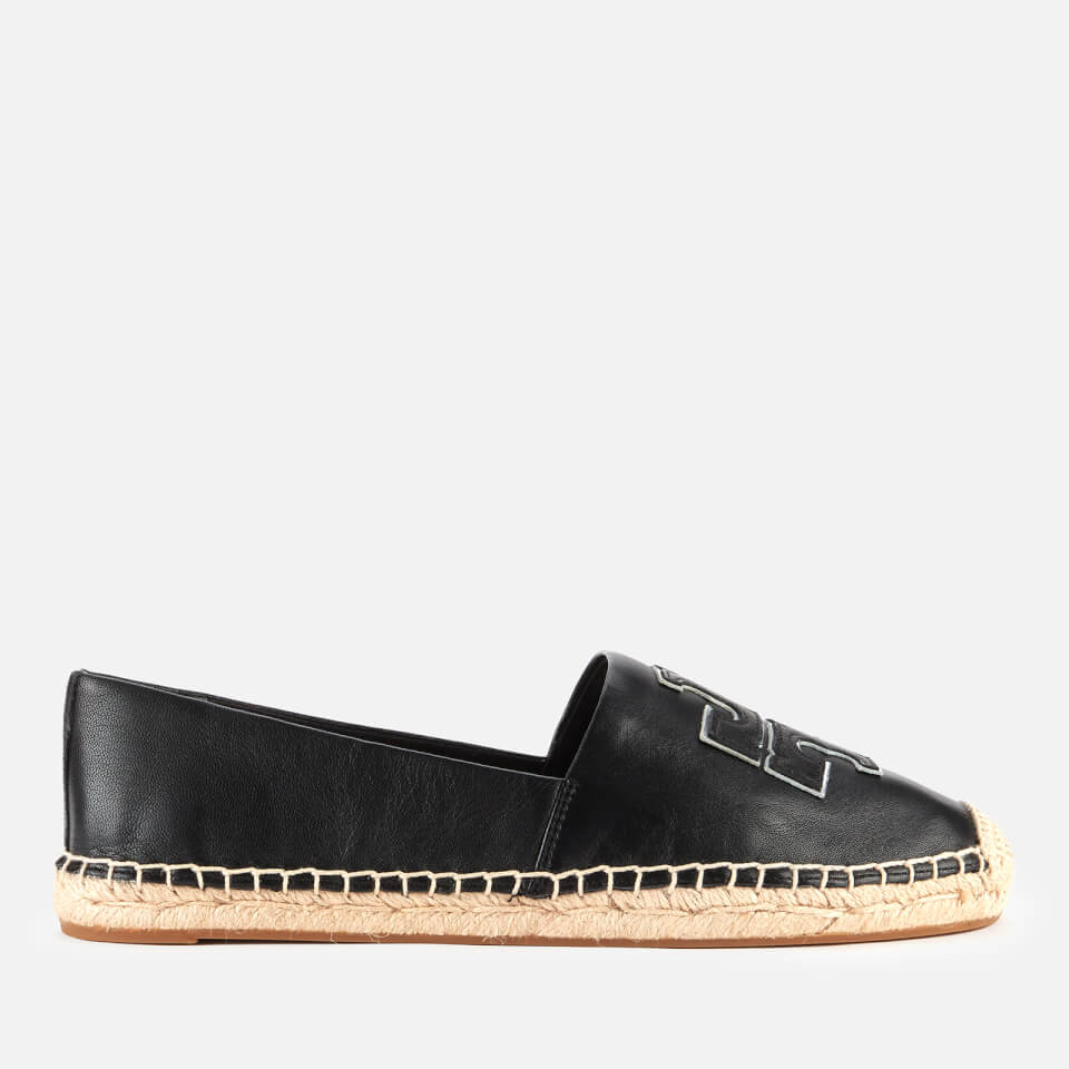 Tory Burch Women's Ines Leather Espadrilles - Perfect Black/Silver | FREE  UK Delivery | Allsole