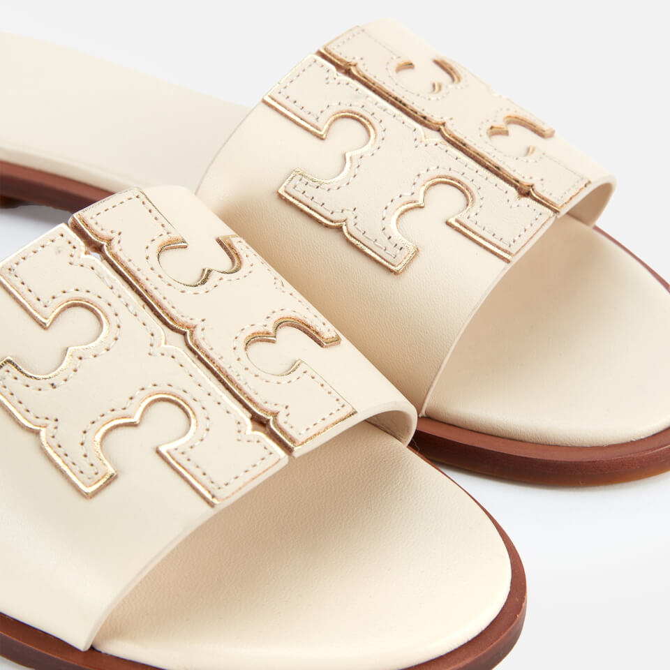 Tory Burch Women's Ines Leather Slide Sandals - New Cream/Gold | FREE UK  Delivery | Allsole