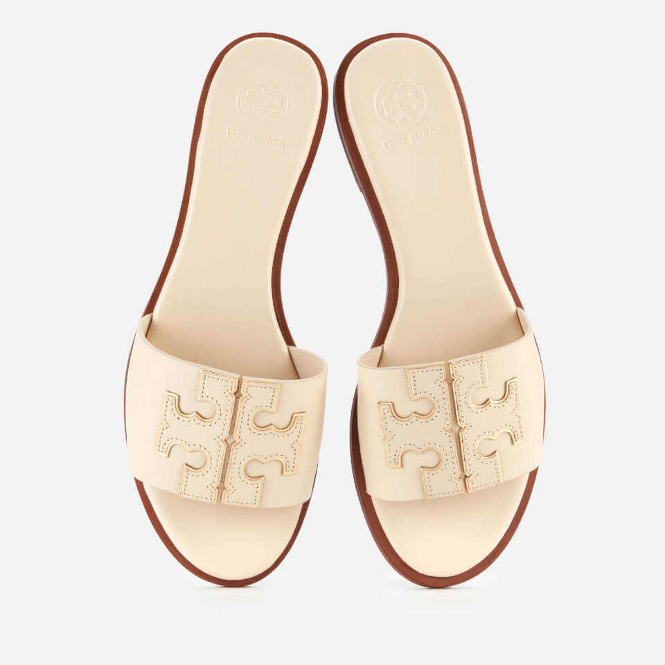 Tory Burch Women's Ines Leather Slide Sandals - New Cream/Gold | FREE UK  Delivery | Allsole