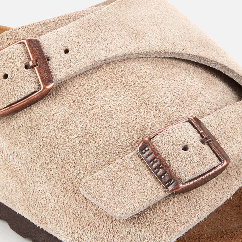 Birkenstock Women's Zurich Slim Fit Sfb Suede Slide Sandals - Taupe