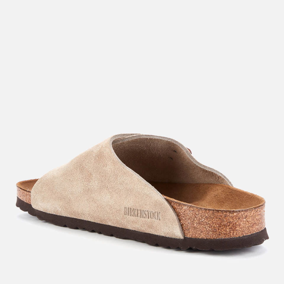 Birkenstock Women's Zurich Slim Fit Sfb Suede Slide Sandals - Taupe