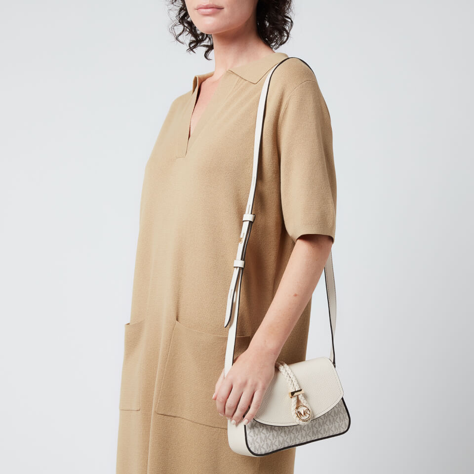 MICHAEL Michael Kors Women's Lea Small Flap Cross Body Bag - Vanilla/LT Cream