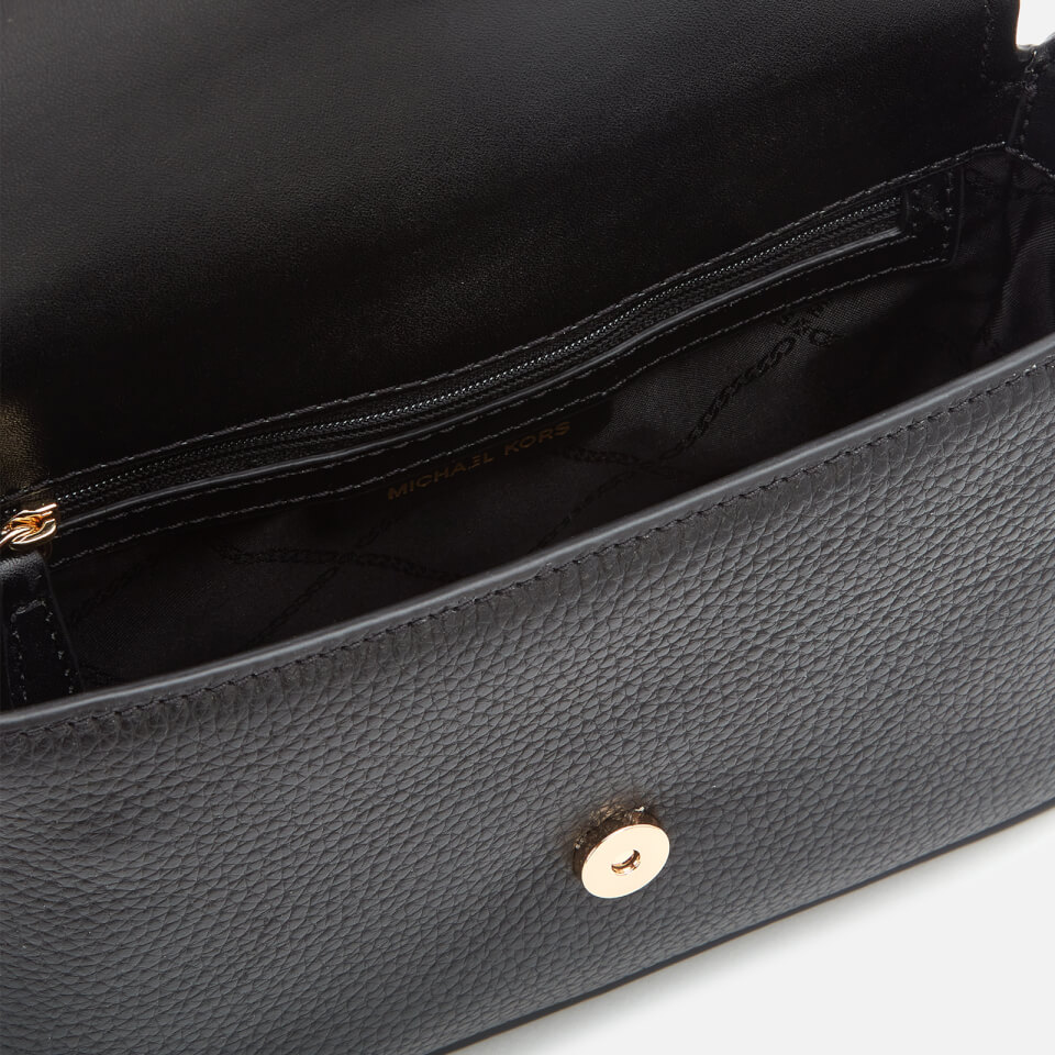 MICHAEL Michael Kors Women's Lea Small Flap Cross Body Bag - Black