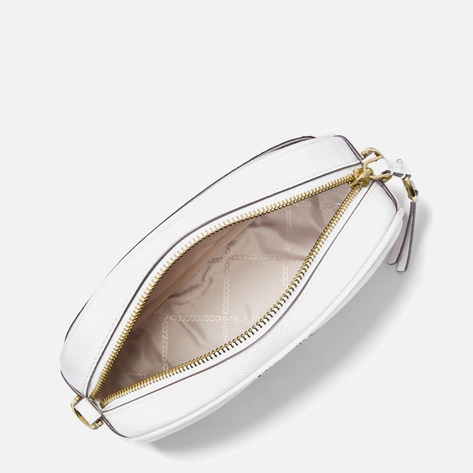 MICHAEL Michael Kors Women's Jet Set Charm Small Oval Camera Bag - Optic White
