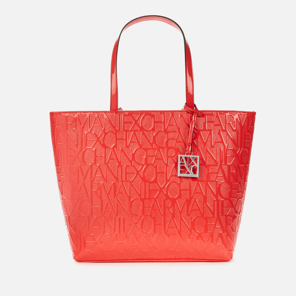 Armani Exchange Women's Monogram Tote Bag - Red