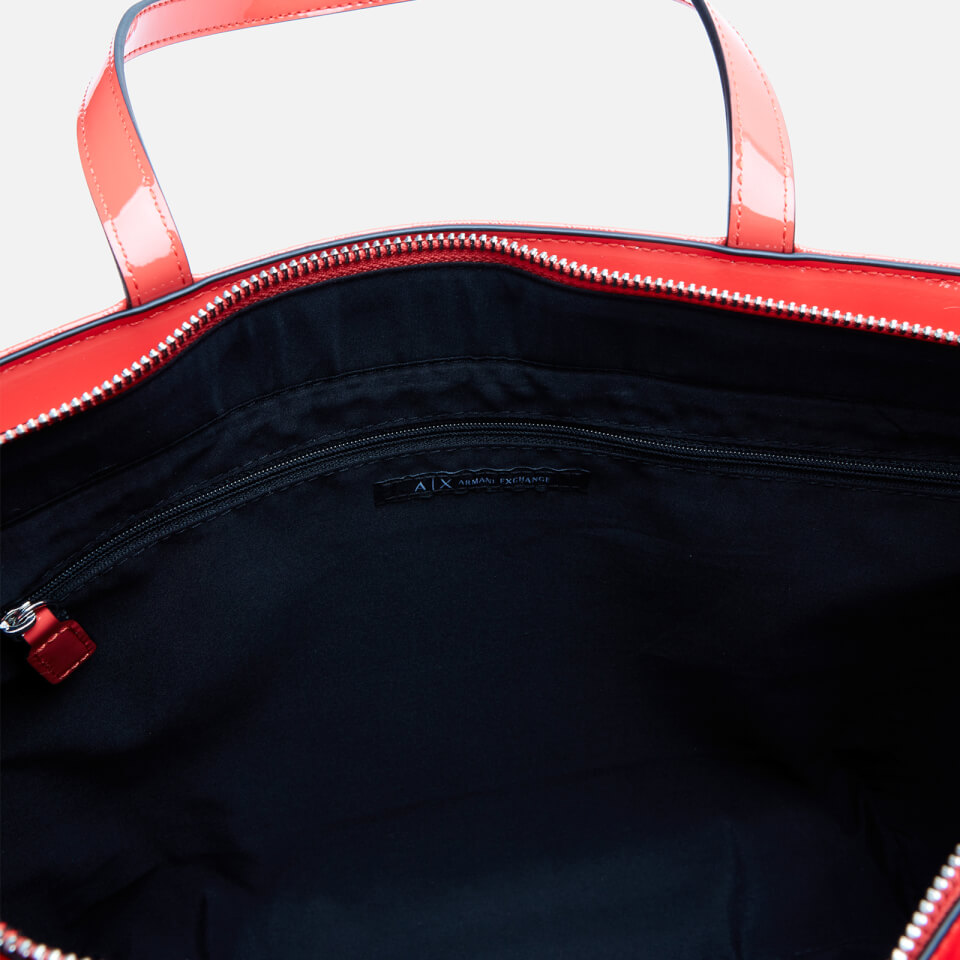 Armani Exchange Women's Monogram Tote Bag - Red