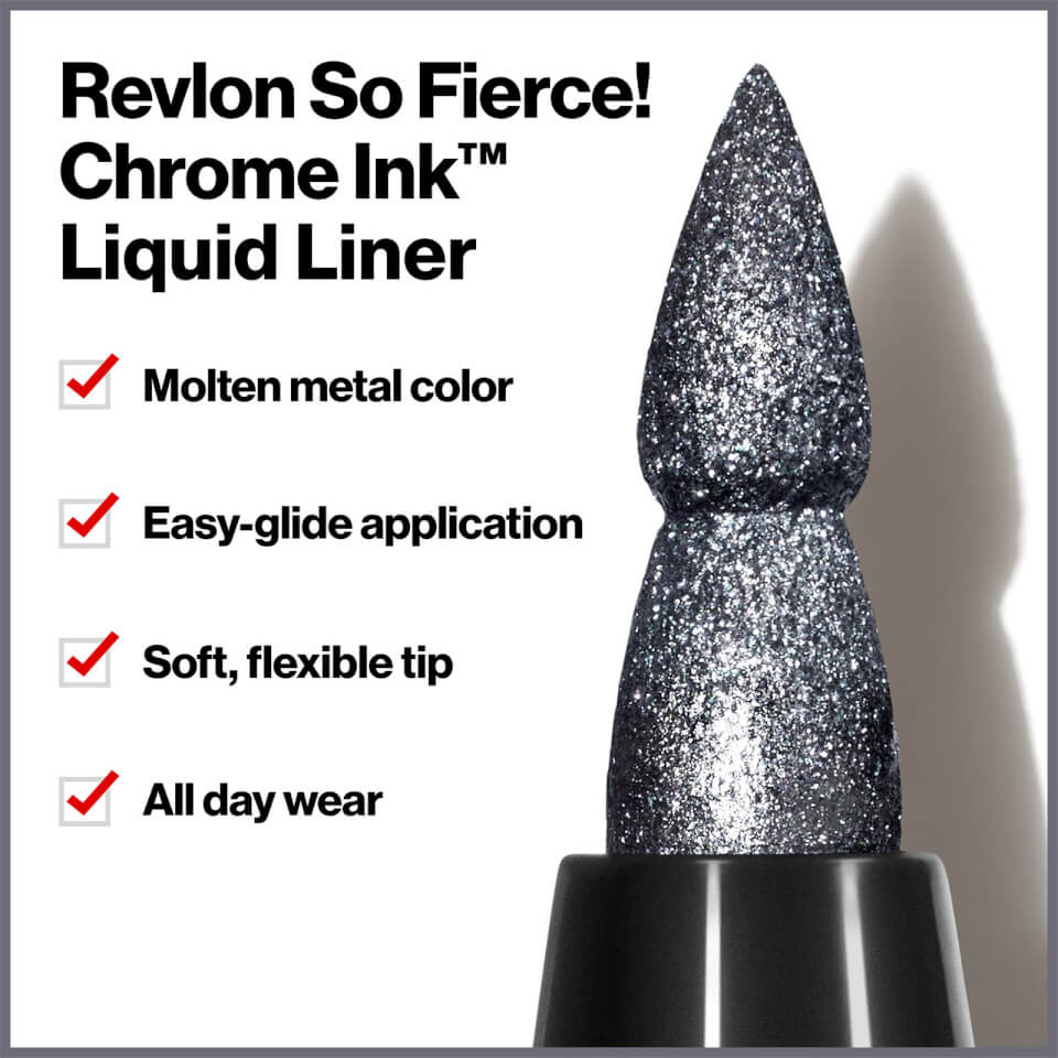 Revlon So Fierce Chrome Ink Liquid - Eyeliner Gunmetal