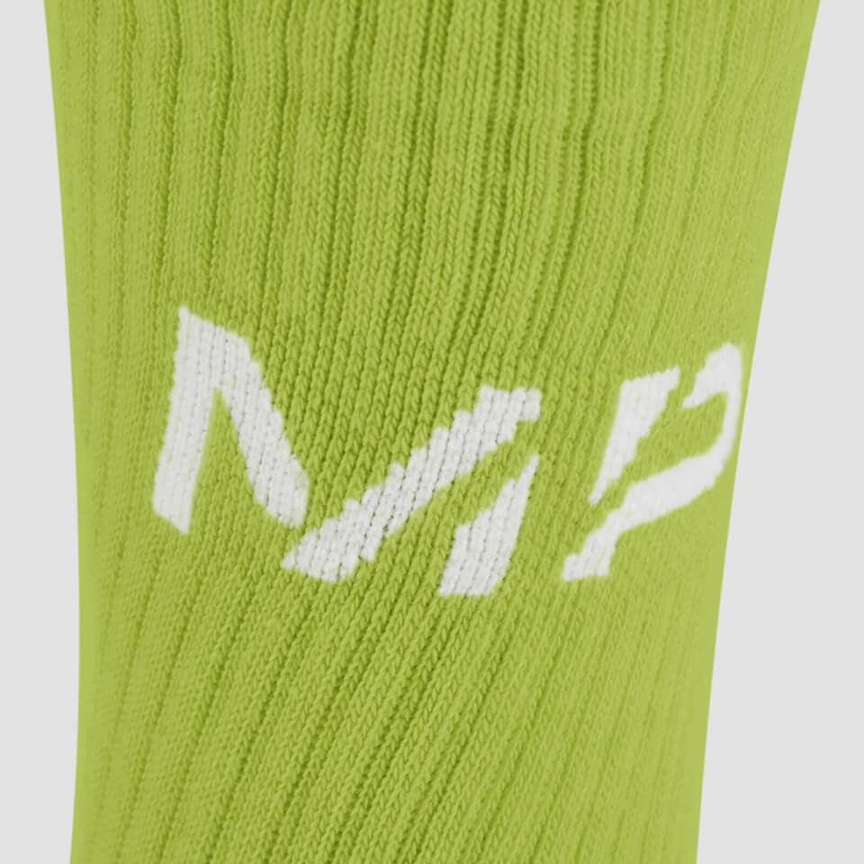 MP Men's Neon Brights Crew Socks (3 Pack) - Orange/Lime/Rose