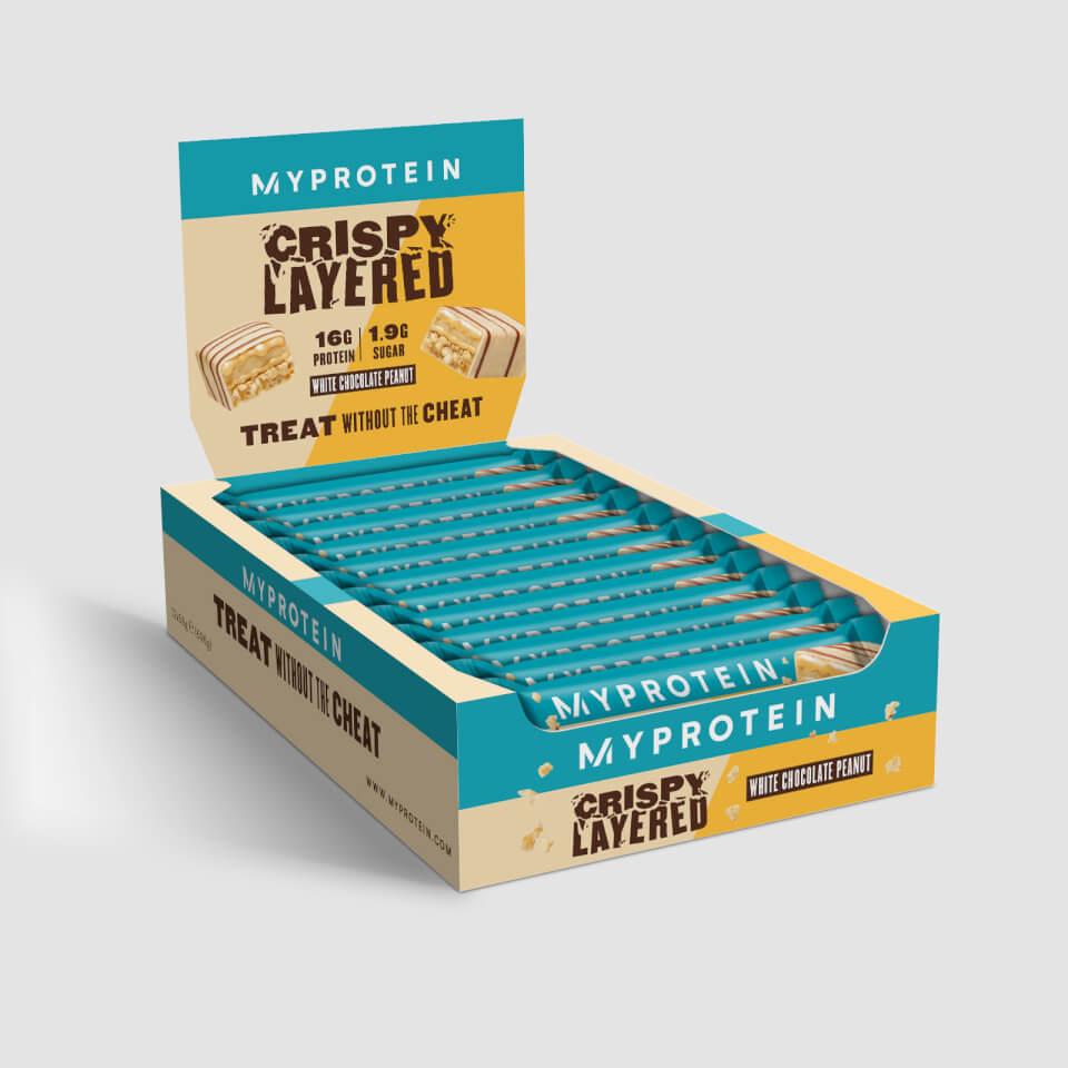 Crispy Layered Bar - 12 x 58g - White Chocolate Peanut