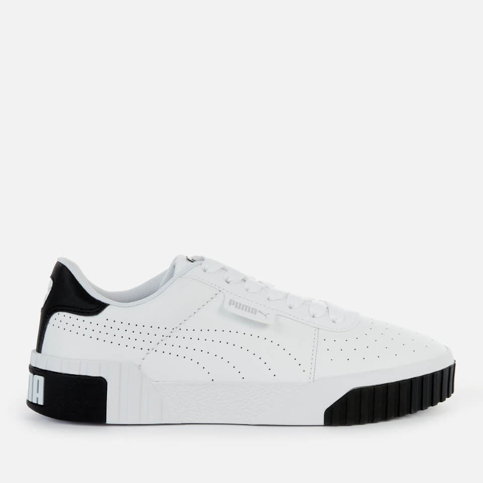 Puma Women's Cali Perforated Leather Trainers - Puma White/Puma Black/Puma  Silver | Worldwide Delivery | Allsole