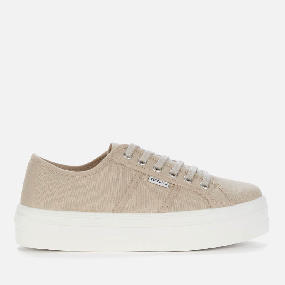 Victoria Women s Barcelona Sustainable Flatform Trainers Beige Allsole