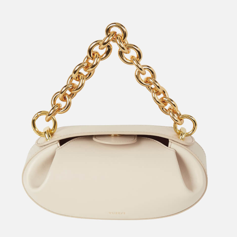 Yuzefi Women's Dinner Roll Leather Bag Oatmeal