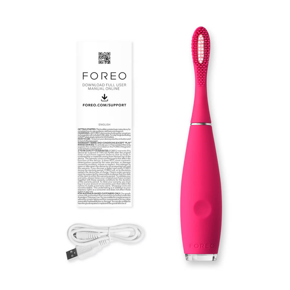 FOREO ISSA Kids' Sonic Toothbrush for Ages 5 to 12 - Rose Nose Hippo