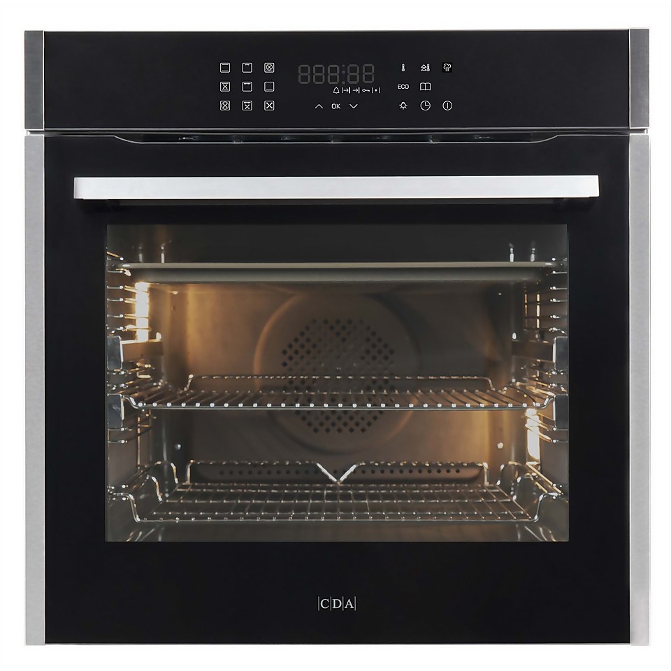 CDA SL400SS Built-in Multifunction Single Electric Oven with Steam Clean - 13 Function - Stainless Steel