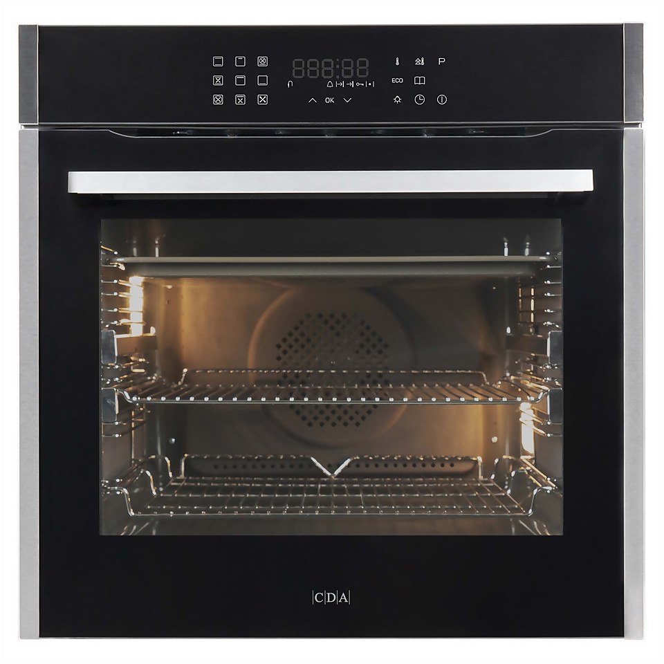 CDA SL550SS Built-in Pyrolytic Single Electric Oven - 13 Function - Stainless Steel