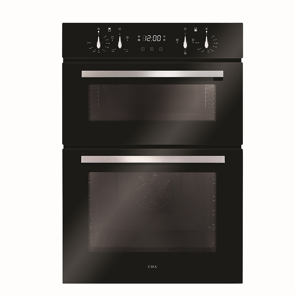 CDA DC941BL Built-in Double Electric Oven with Touch Ccontrol Timer - Black