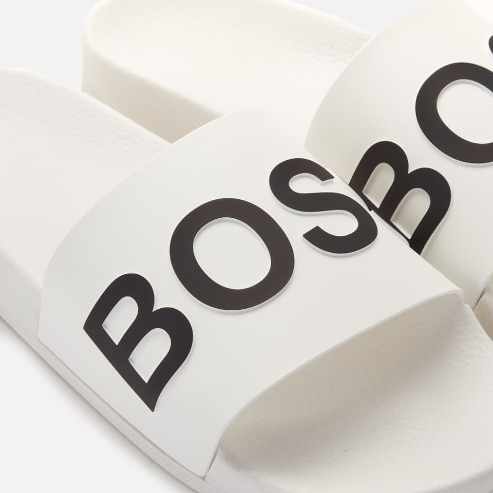 Hugo boss sliders white 2025