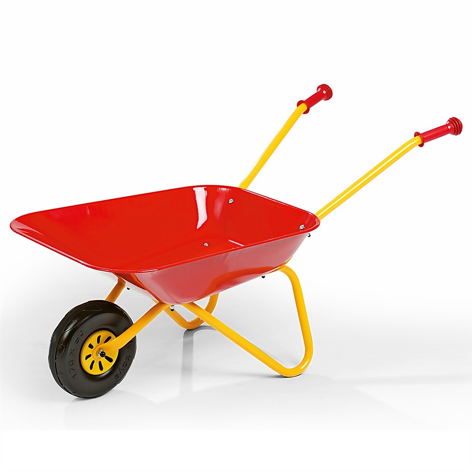 Rolly Childs Red Metal Wheelbarrow