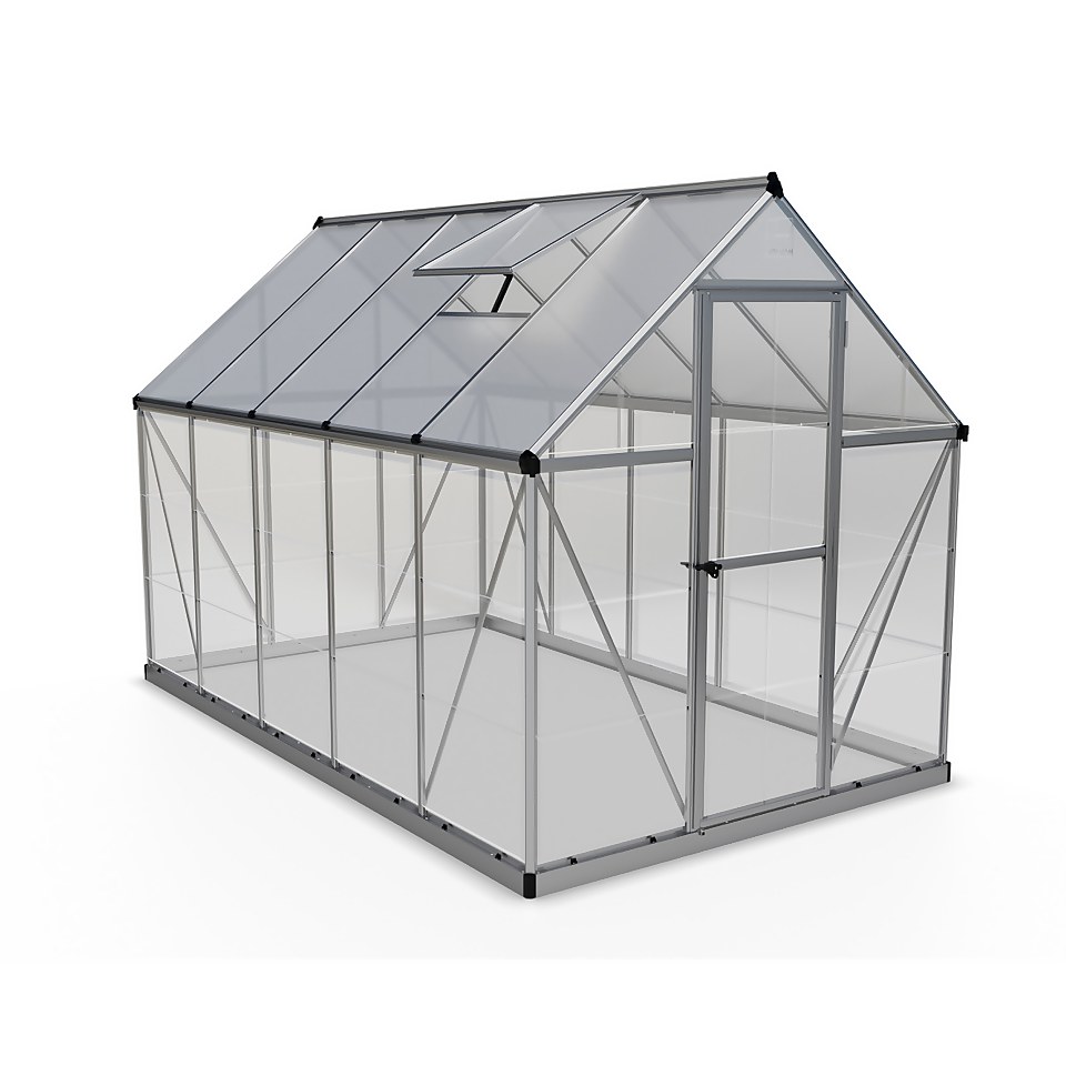 Palram Canopia Hybrid 6 x 10ft Silver Greenhouse