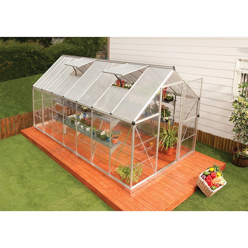 Palram Canopia Hybrid 6 x 14ft Silver Greenhouse