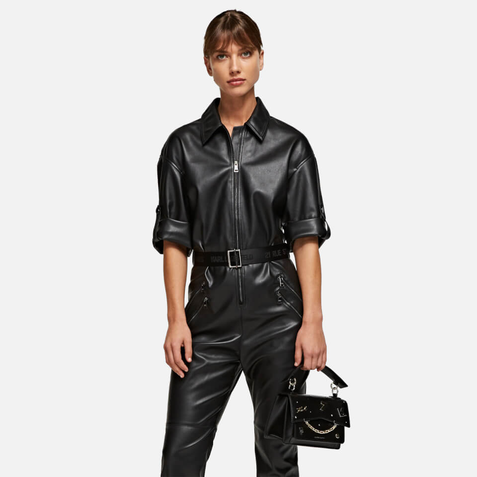 KARL LAGERFELD Women's K/Karl Seven Pins Shoulder Bag - Black