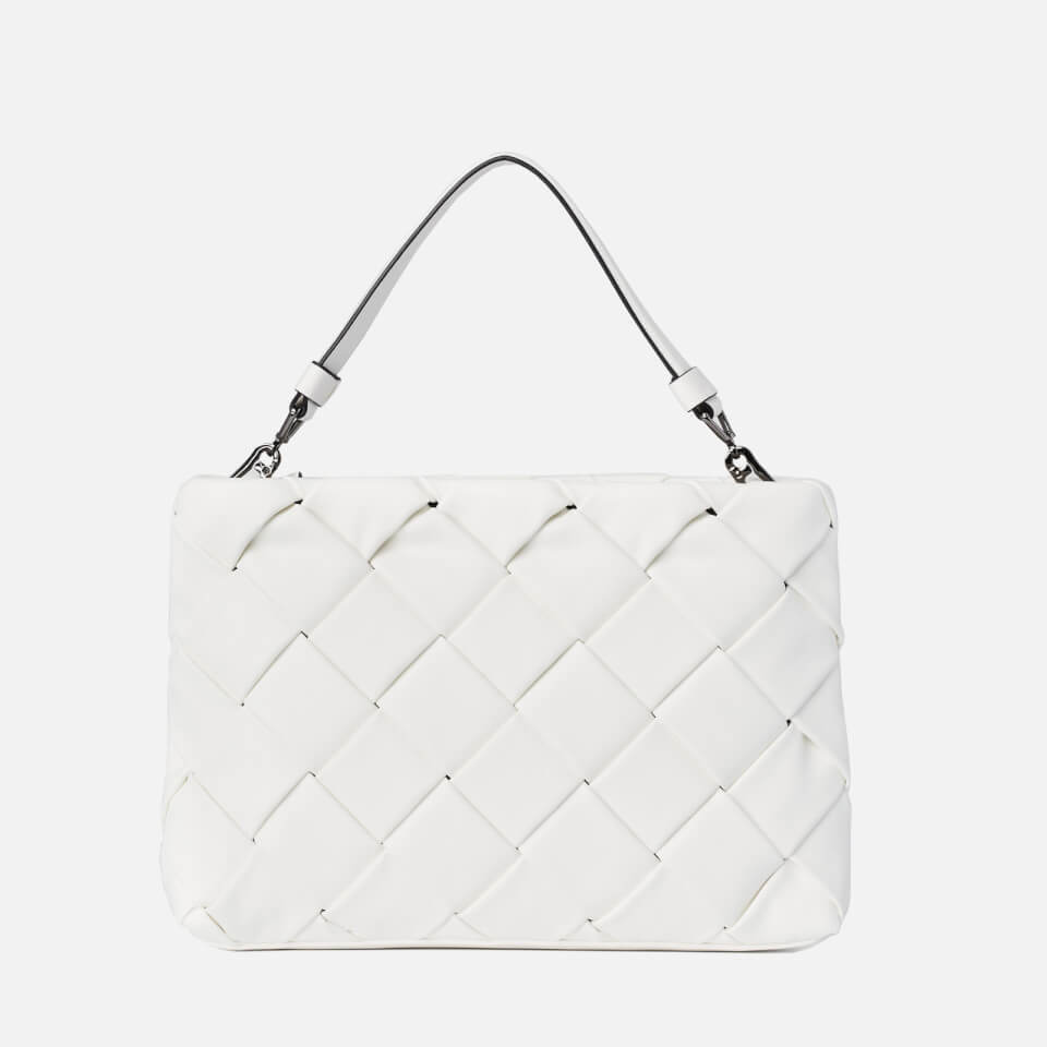 KARL LAGERFELD Women's K/Kushion Braid Clutch - White