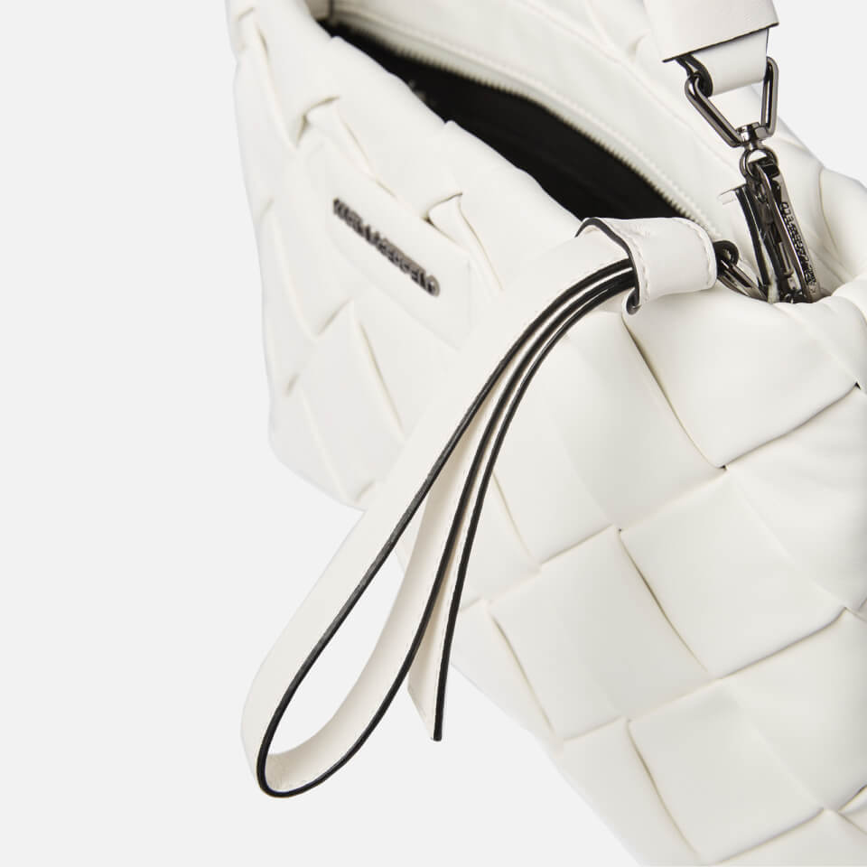 KARL LAGERFELD Women's K/Kushion Braid Clutch - White