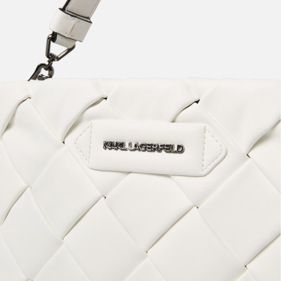 KARL LAGERFELD Women's K/Kushion Braid Clutch - White