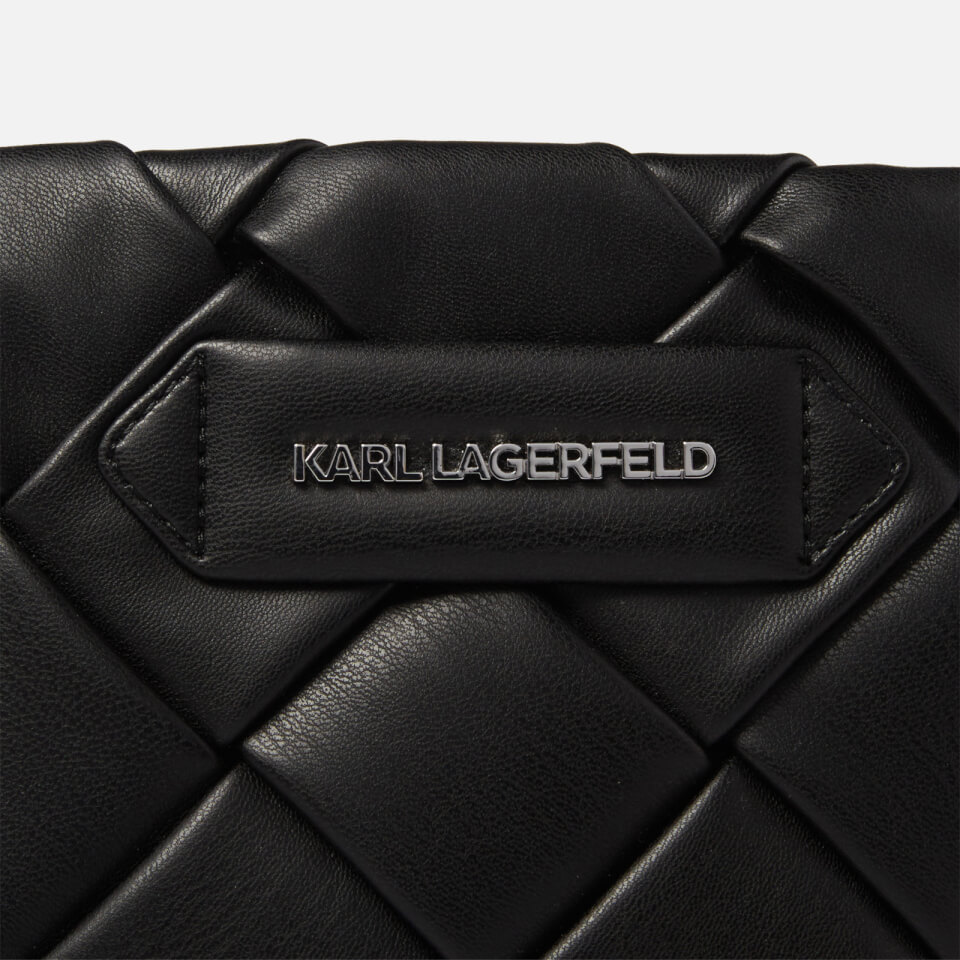 KARL LAGERFELD Women's K/Kushion Braid Clutch - Black