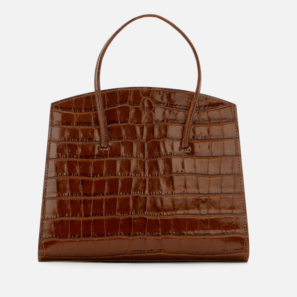 Little Liffner Women's Minimal Mini Tote Bag Croc - Brown