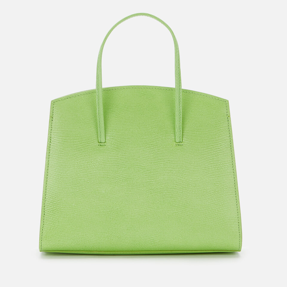 Little Liffner Women's Minimal Mini Tote Bag Lizard - Acid Green