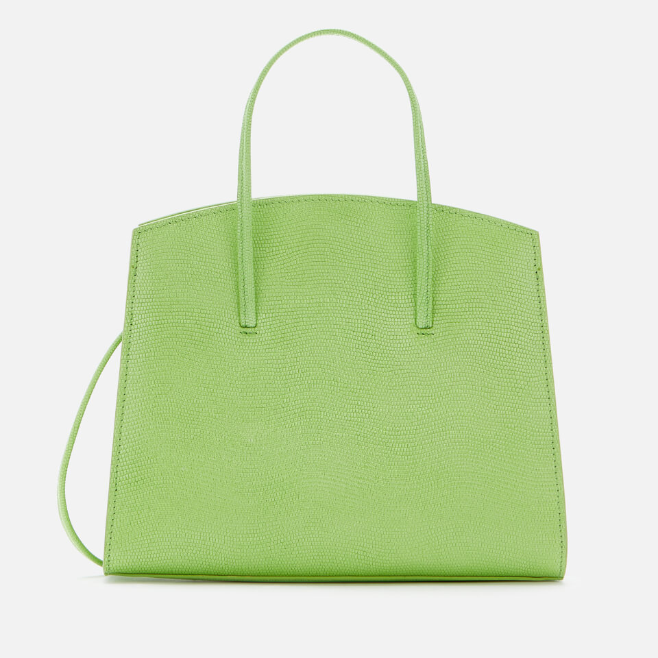 Little Liffner Women's Minimal Mini Tote Bag Lizard - Acid Green