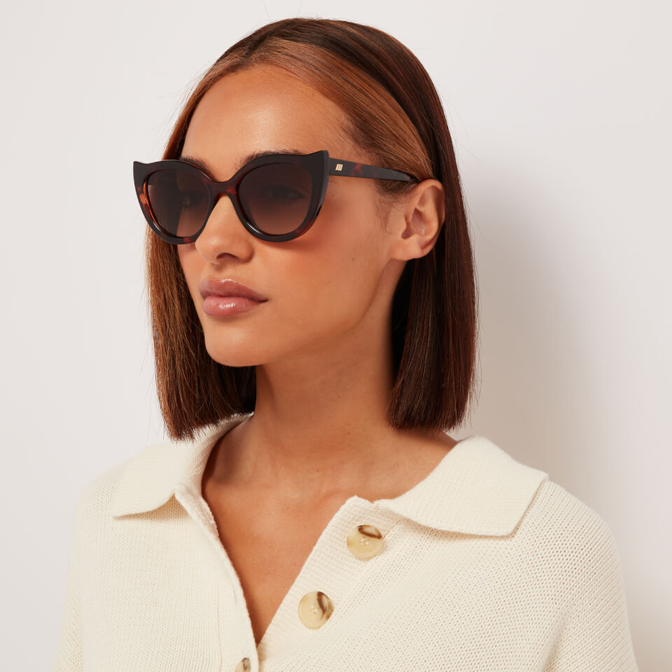 Le Specs Women's Flossy Cat Eye Sunglasses - Tort