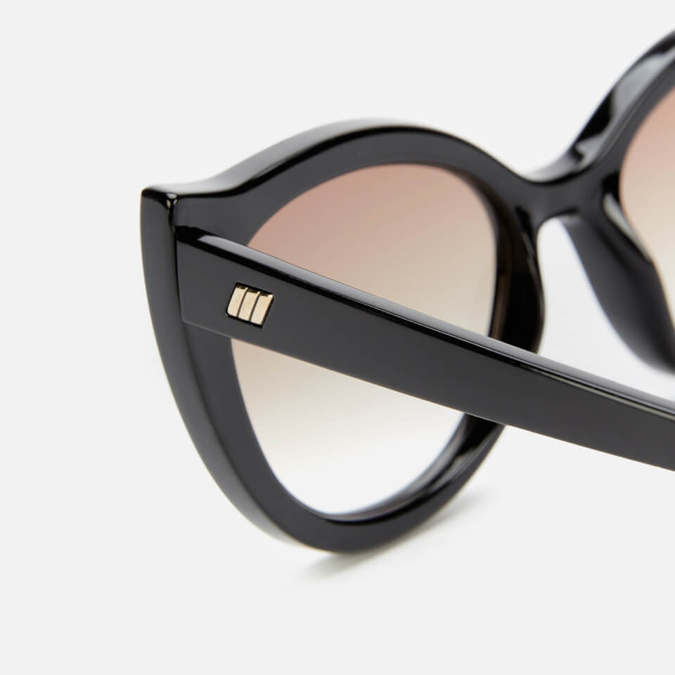 Le Specs Women's Flossy Cat Eye Sunglasses - Black