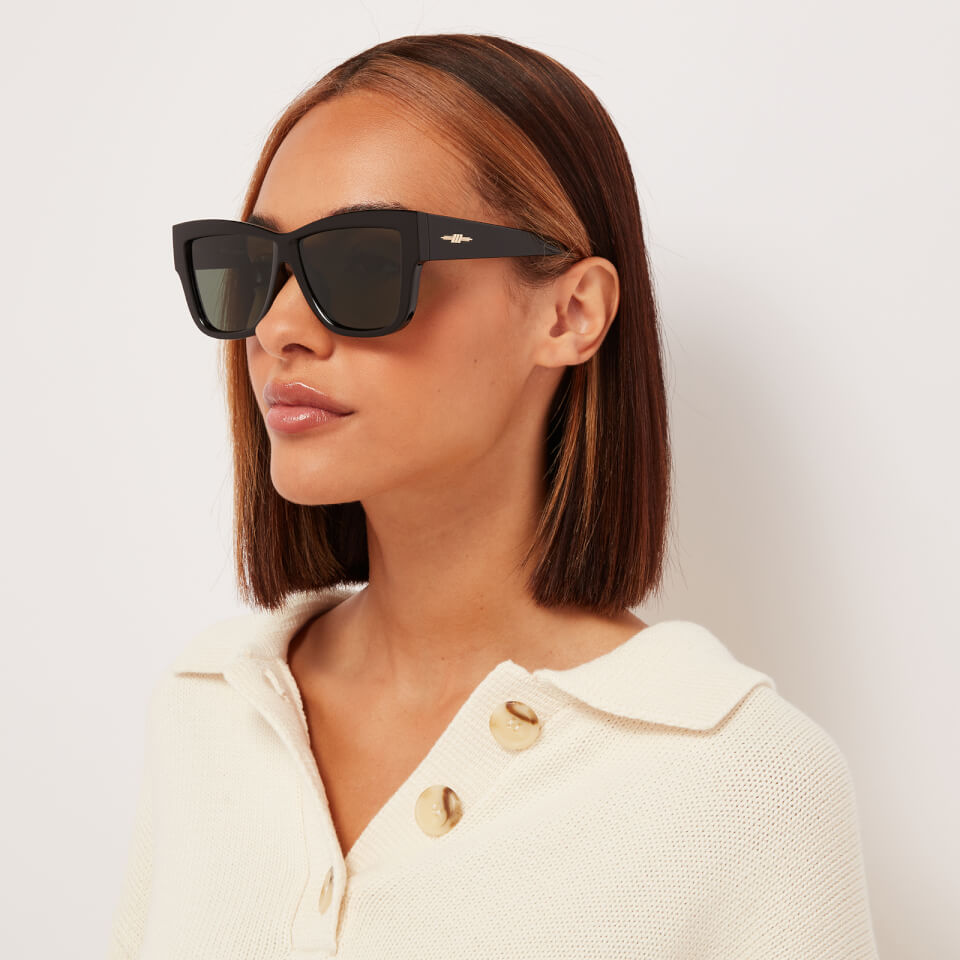 Le Specs Women's Total Eclipse Square Sunglasses - Black