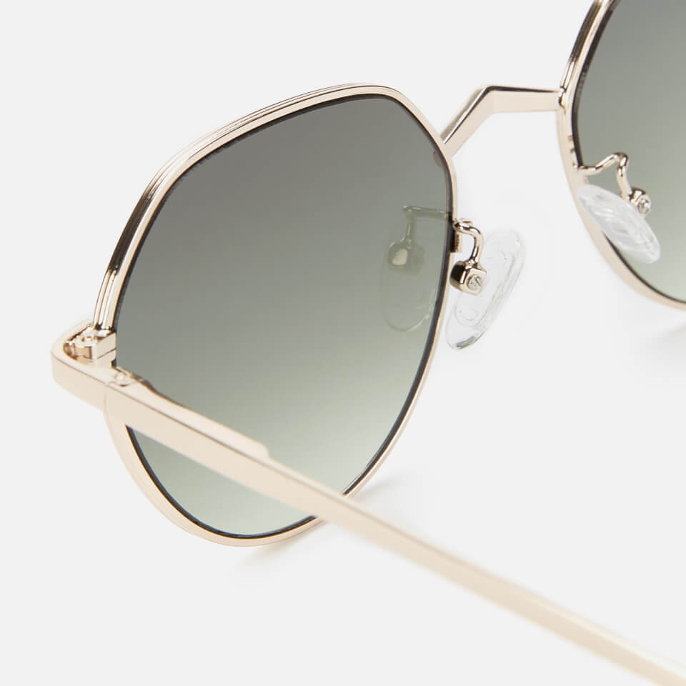 Le Specs Women's Newfangle Square Sunglasses - Gold