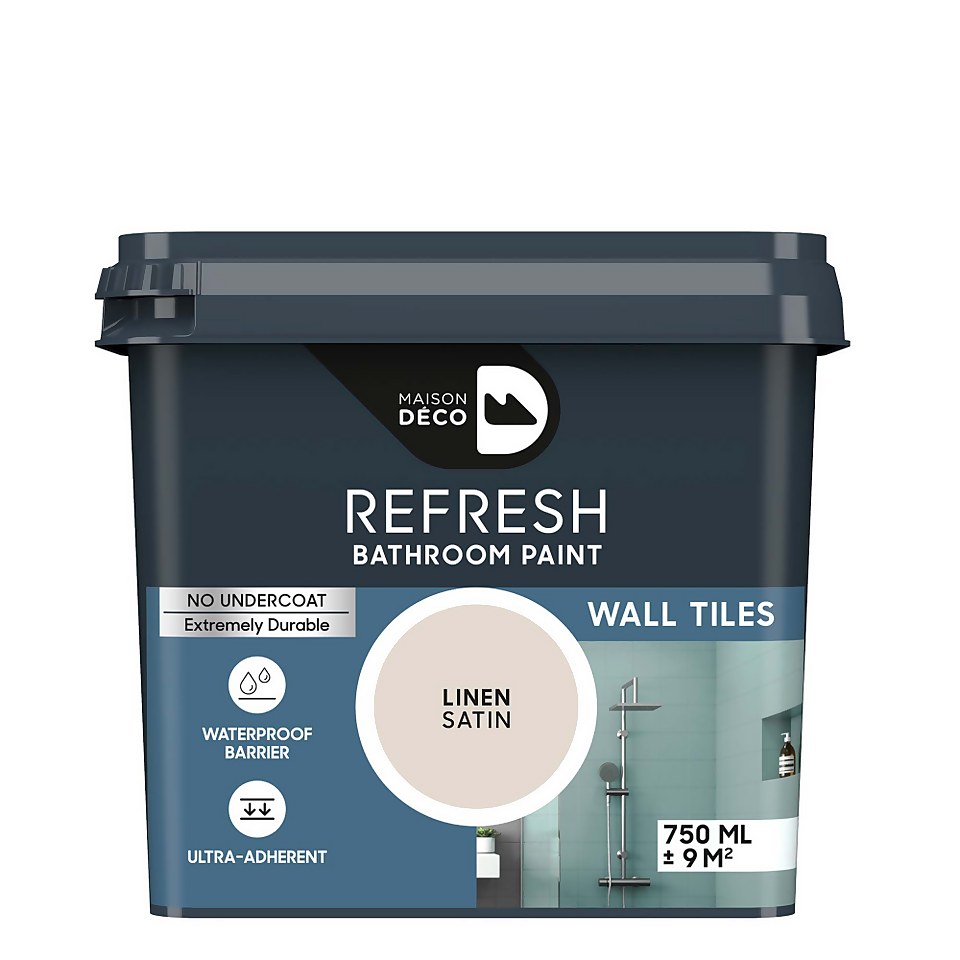 Maison Deco Refresh Bathroom Wall Tile Paint Linen - 750ml