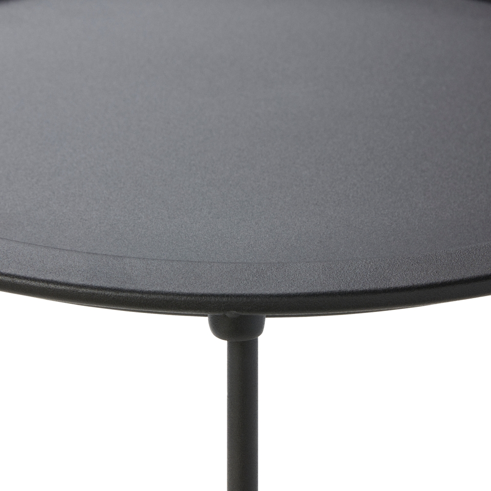 Metal Folding Side Table - Black - Image 5