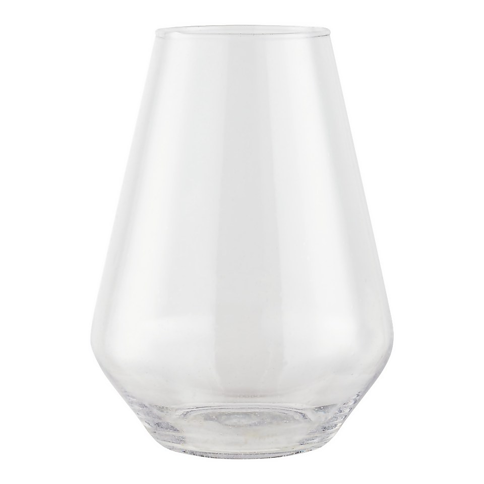 Large Glass Teardrop Vase - Clear