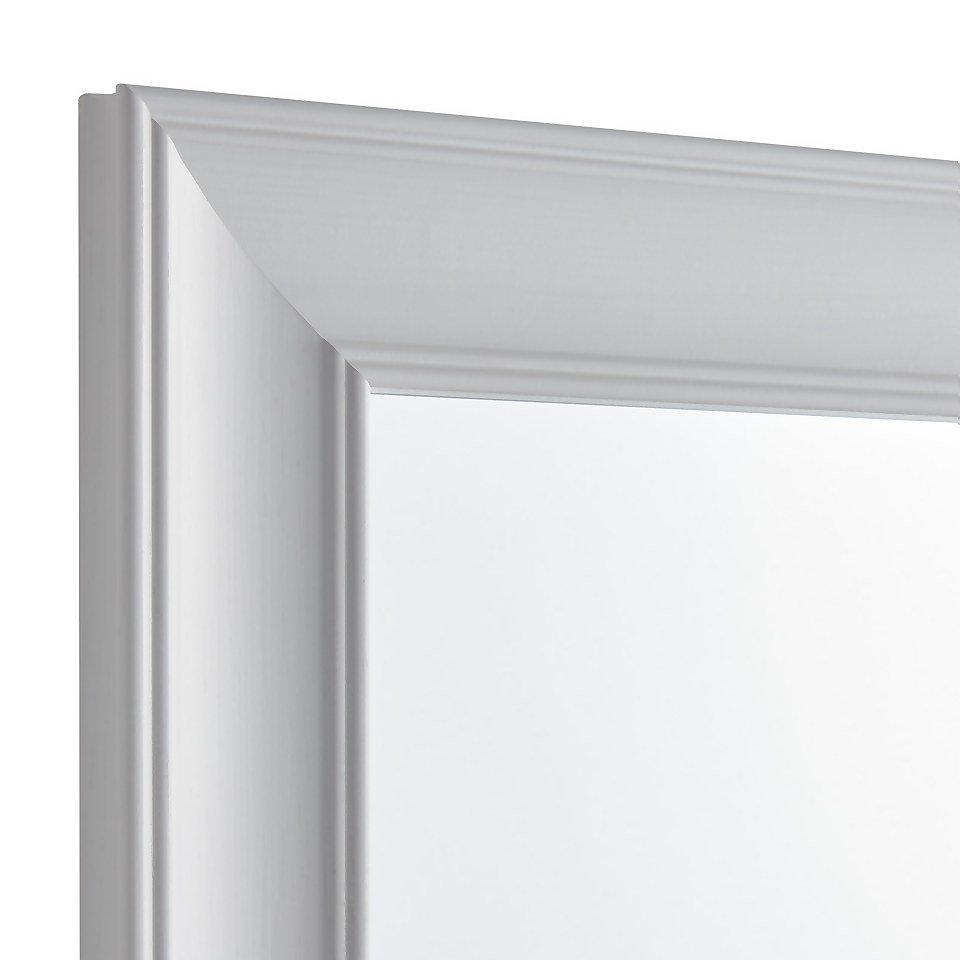 Coldrake Framed Mirror - White - 41x131cm