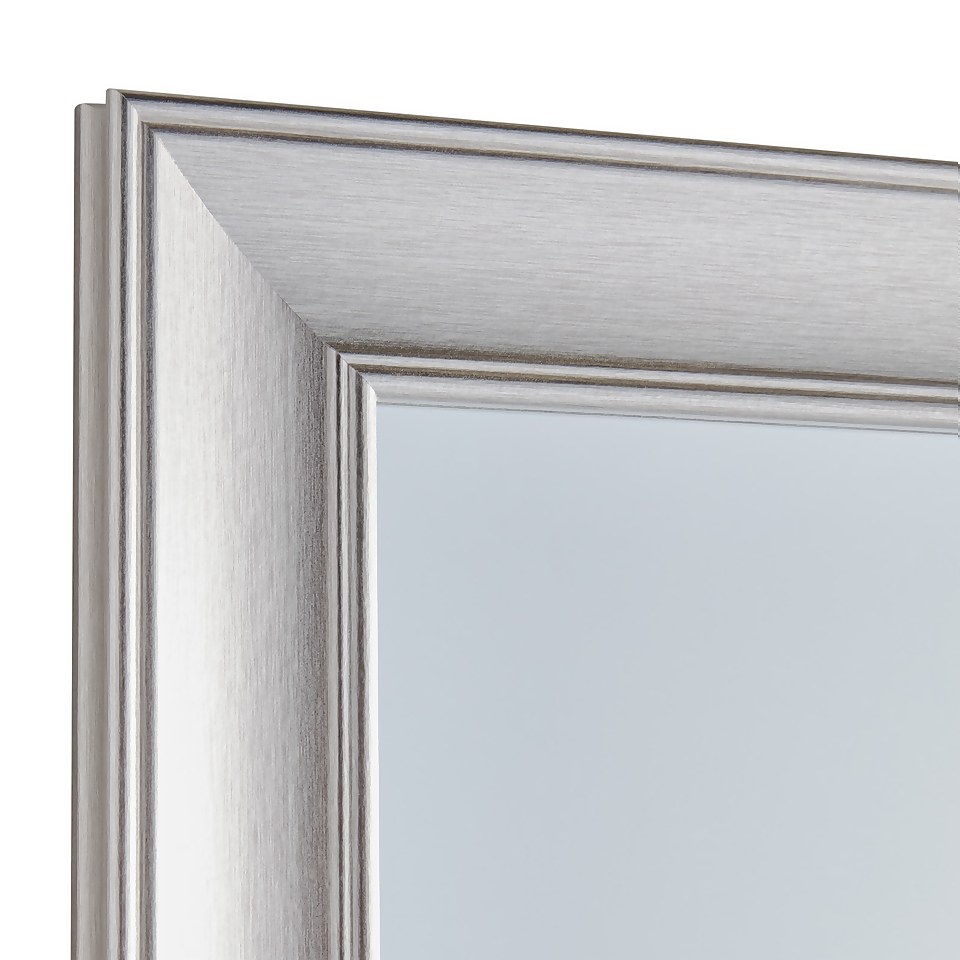 Coldrake Framed Mirror - Silver - 41x131cm