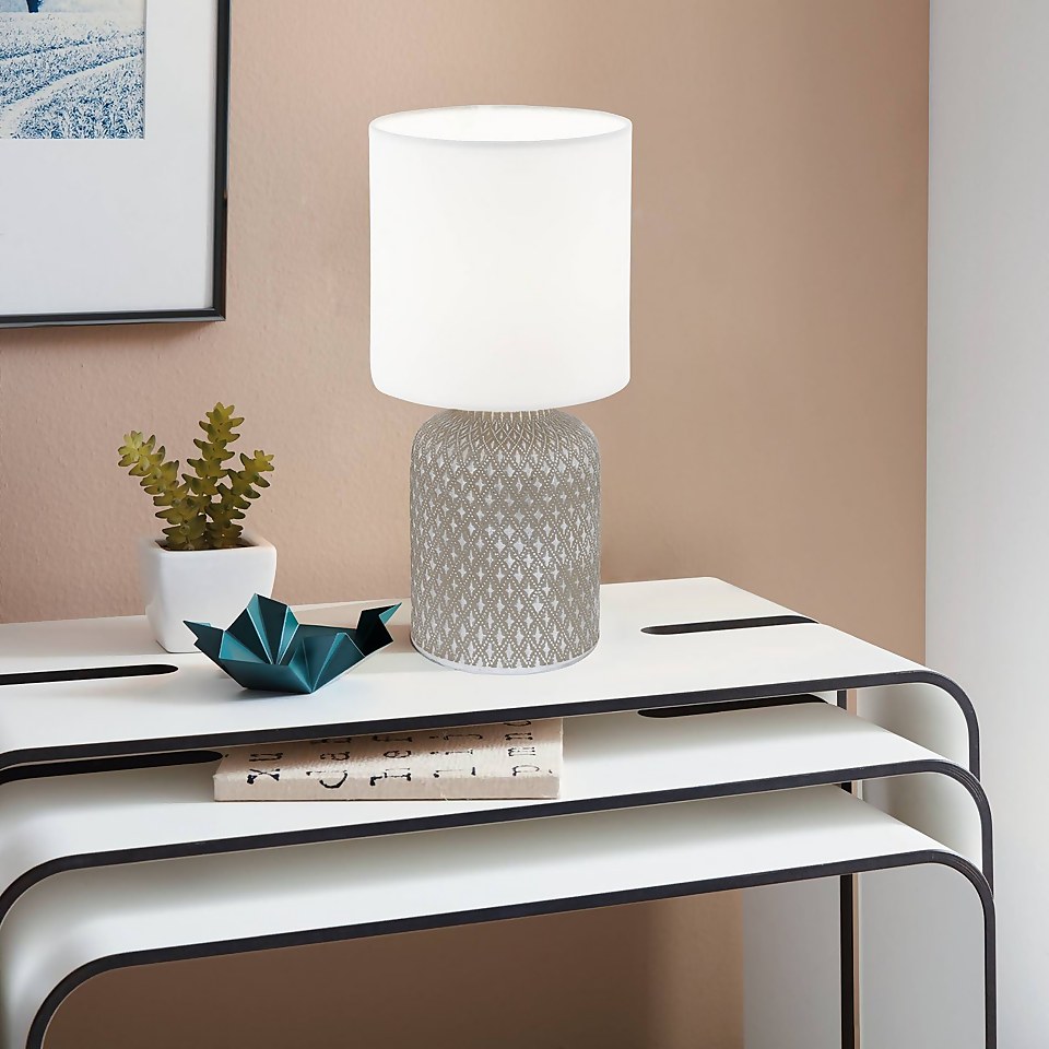 Eglo Bellariva Table Lamp - Grey & White