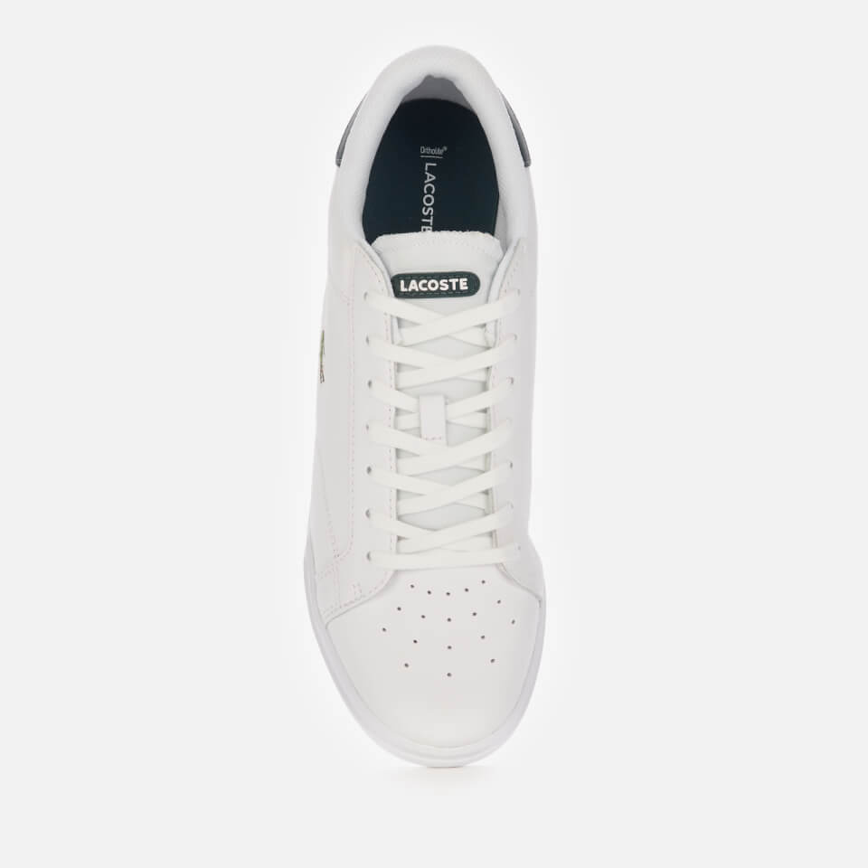 Lacoste Men's Twin Serve 0721 1 Leather Cupsole Trainers - White/Dark Green