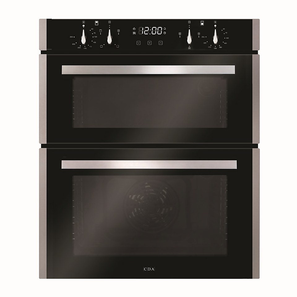 CDA DC741SS Built-under Double Electric Oven with Touch Control Timer - Stainless Steel