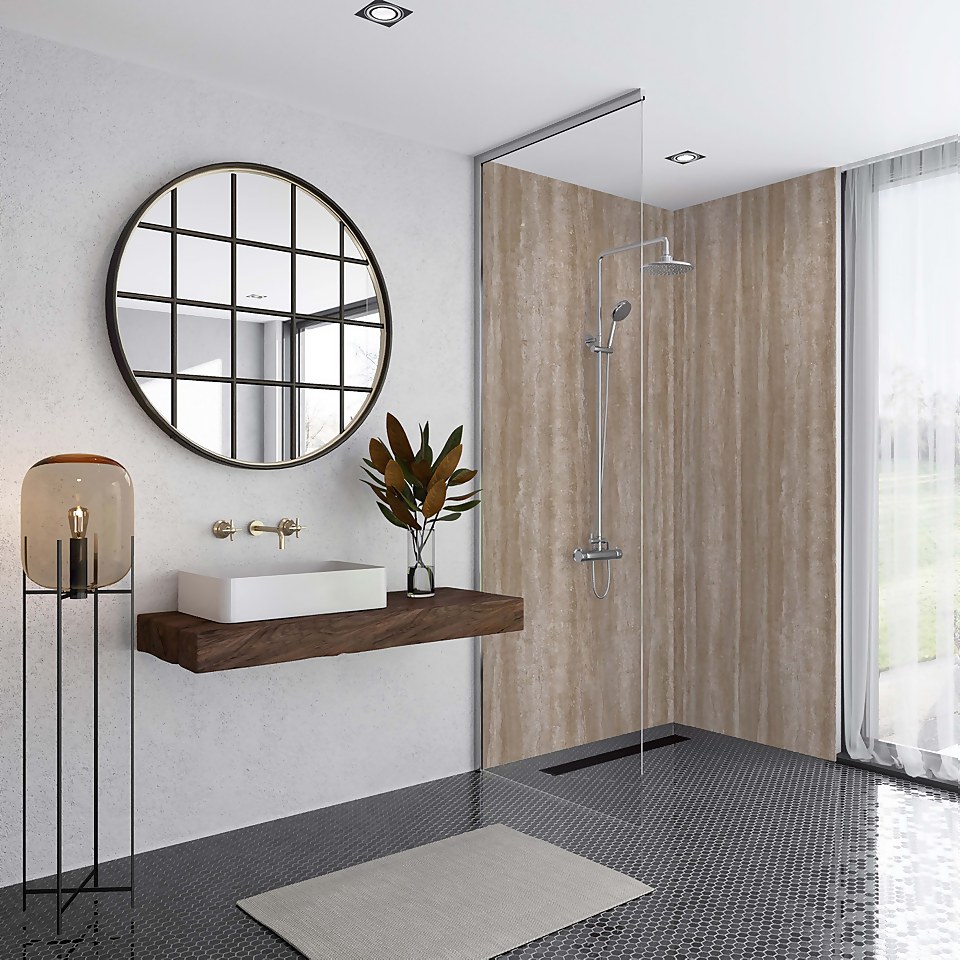 Wetwall Elite Post Formed Shower Wall Panel Sovana - 2420x1200x10mm