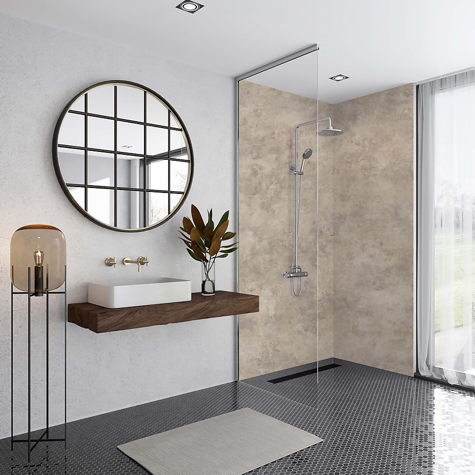 Wetwall Elite Post Formed Shower Wall Panel Treviso - 2420x1200x10mm