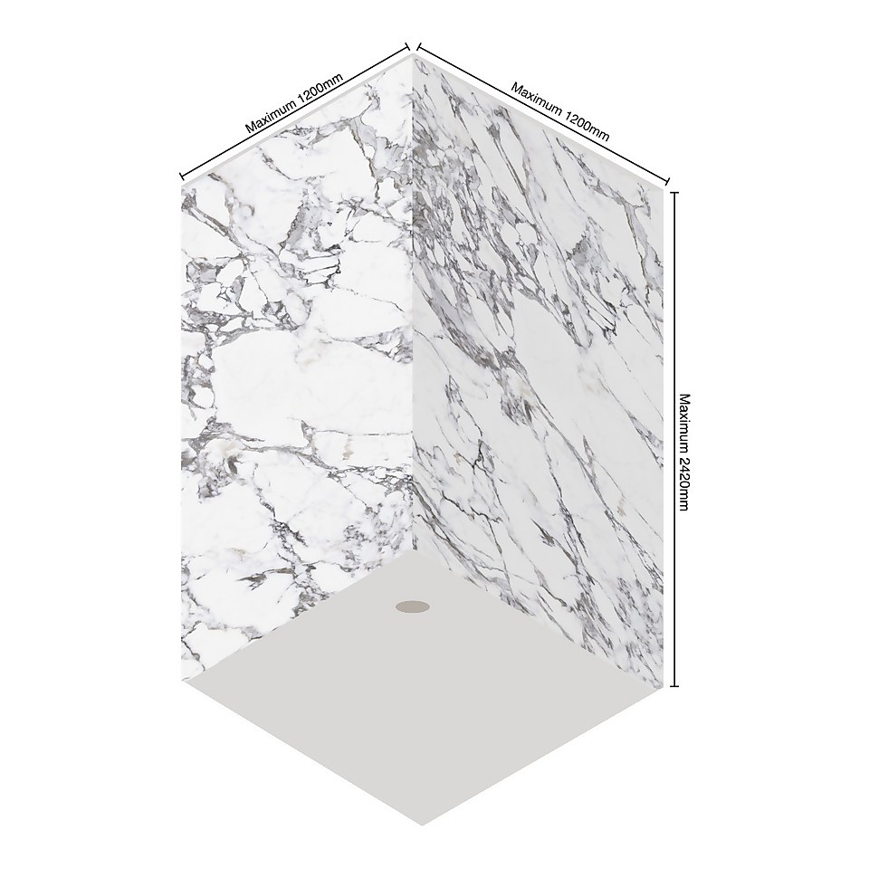 Wetwall Elite 2 Sided Wall Panel Kit - Marmo Migliore